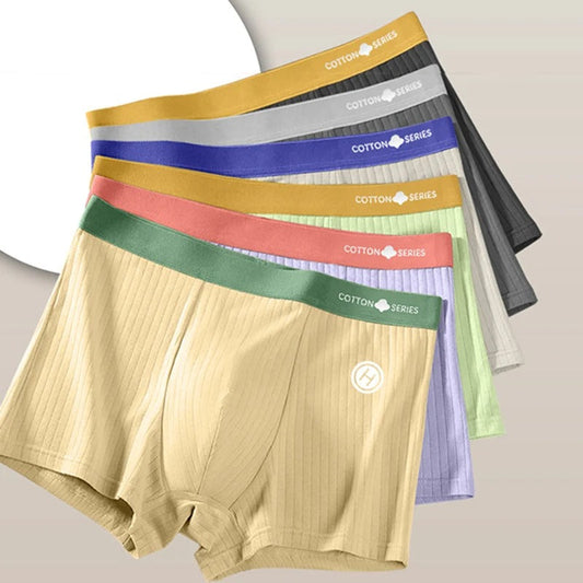 Men 95% Cotton Boxers Briefs Underwear (Pack Of 7)